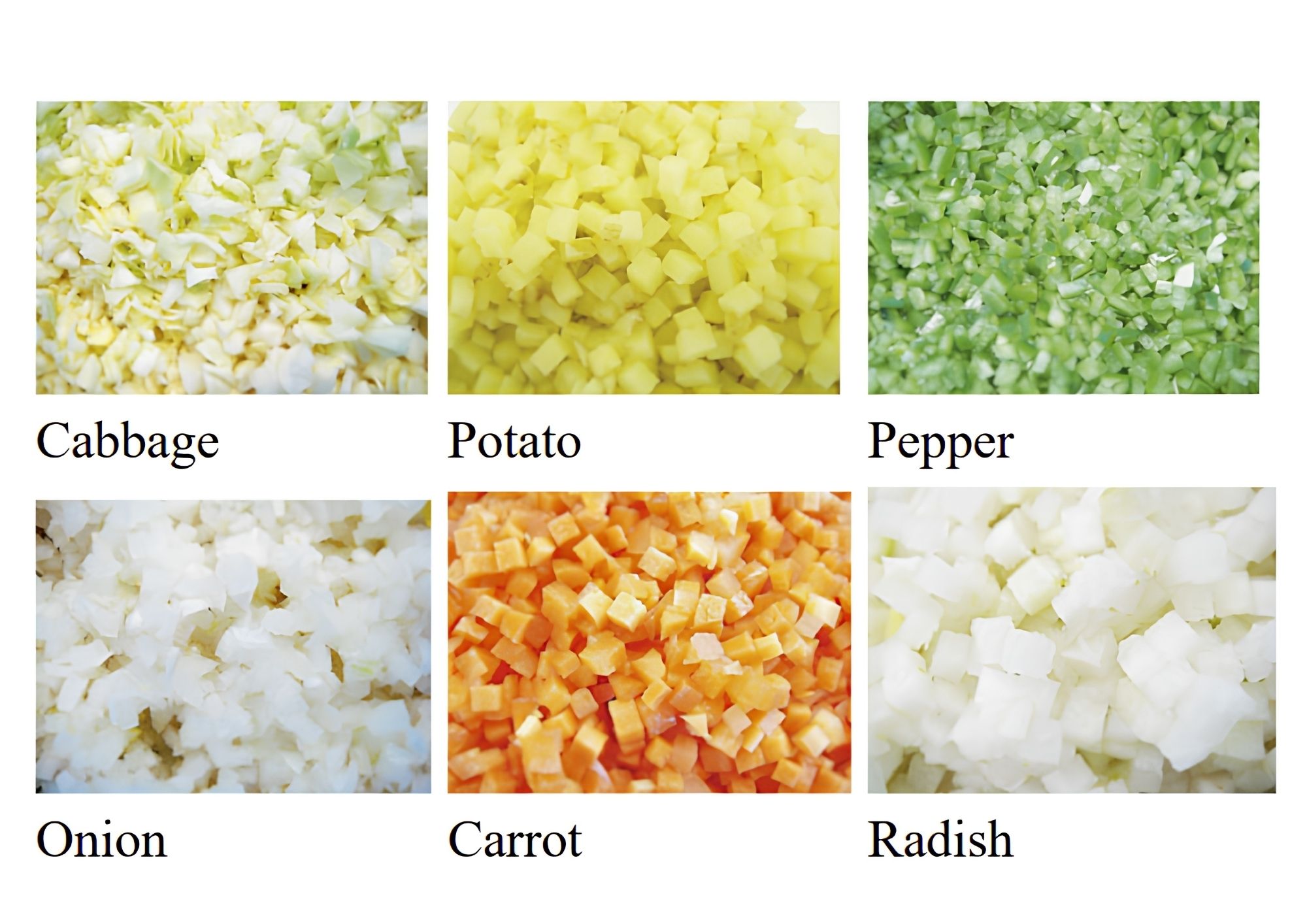 Yoshiizumi YS-8000 vegetable dicing applications