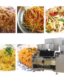 Flat Stir Fryer Machine for rice noodles and vegetables