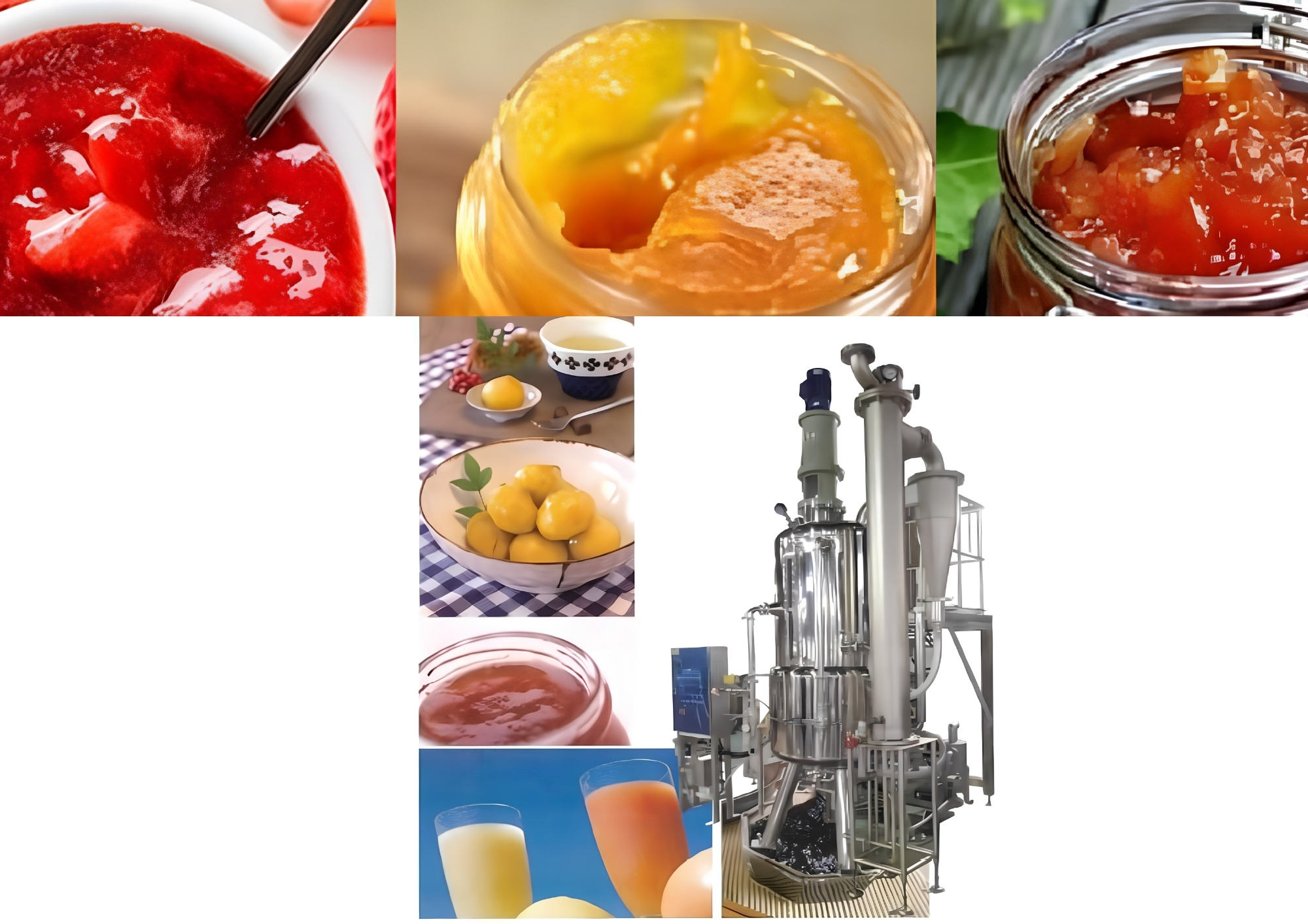 Concentrating fruit juices, sauces, and food extracts