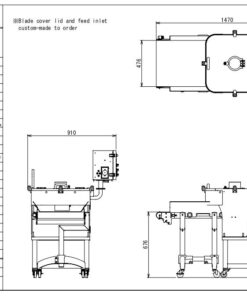 thông số và bảng vẽ máy cắt lát củ quả Yoshiizumi YS-5000
